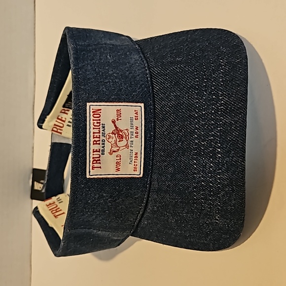 (NWT) TRUE RELIGION DENIM SUN VISOR HAT - Picture 2 of 4